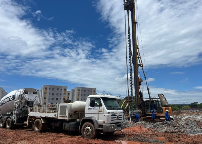 Execução de estacas - Bloco 1